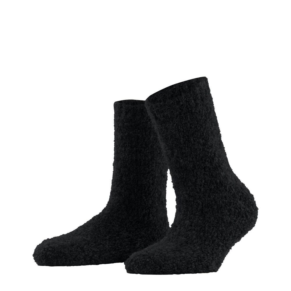 FALKE Women's Fuzzy Black Socks 8-10.5 1 Pair